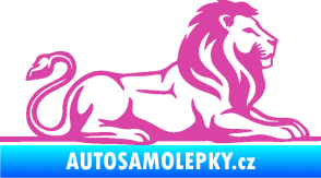 Samolepka Lev 010 pravá růžová