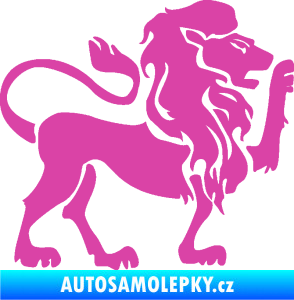 Samolepka Lev zvěrokruh 005 pravá růžová