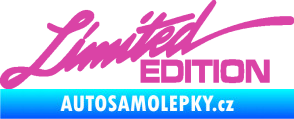 Samolepka Limited edition 011 nápis růžová