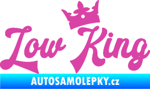 Samolepka Low King 001 nápis král růžová