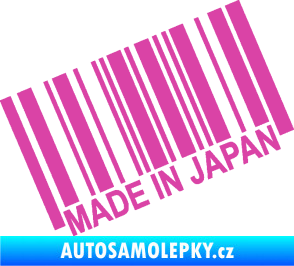 Samolepka Made in Japan 003 čárový kód růžová