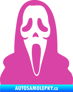 Samolepka Maska 001 scream růžová