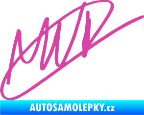 Samolepka Max Verstapen podpis růžová