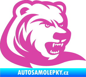Samolepka Medvěd 001 pravá růžová