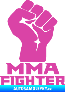 Samolepka MMA Fighter 001 pravá pěst růžová