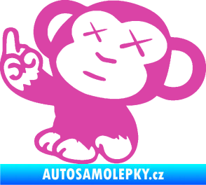 Samolepka Monkey Fuck Off JDM levá růžová