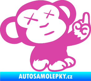 Samolepka Monkey Fuck Off JDM pravá růžová