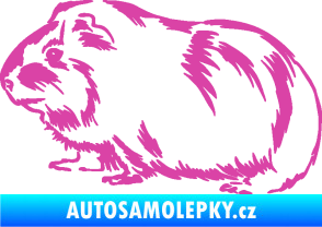 Samolepka Morče 002 levá růžová