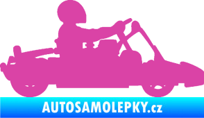 Samolepka Motokára 001 pravá růžová