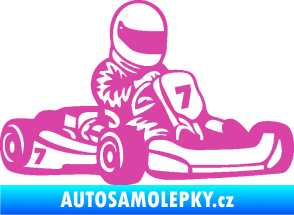 Samolepka Motokára 002 pravá růžová