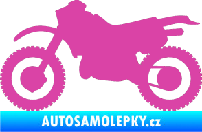 Samolepka Motorka 003 levá růžová