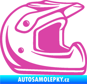 Samolepka Motorkářská helma 002 pravá růžová