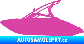 Samolepka Motorový člun 001 levá růžová