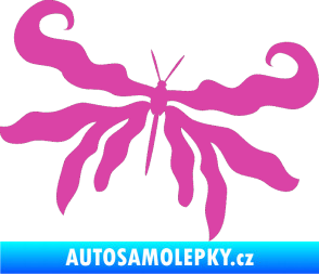 Samolepka Motýl 004 pravá růžová