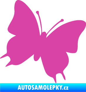 Samolepka Motýl 007 pravá růžová