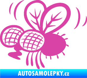 Samolepka Moucha 002 levá růžová