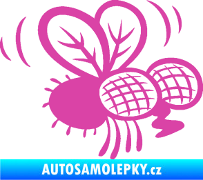 Samolepka Moucha 002 pravá růžová