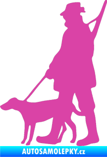 Samolepka Myslivec 002 levá růžová