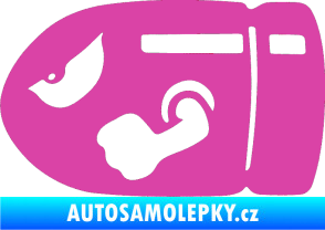 Samolepka Náboj 001 levá růžová