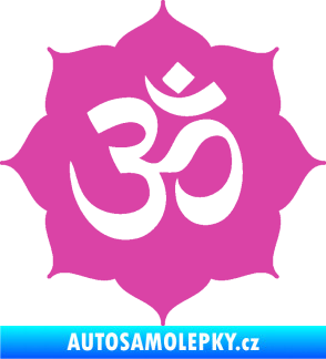 Samolepka Náboženský symbol Hinduismus Óm 002 růžová