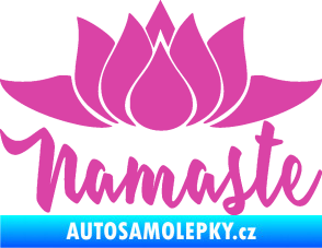 Samolepka Namaste 001 lotosový květ růžová