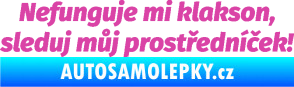Samolepka Nefunguje mi klakson růžová