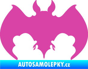 Samolepka Netopýr 002 růžová