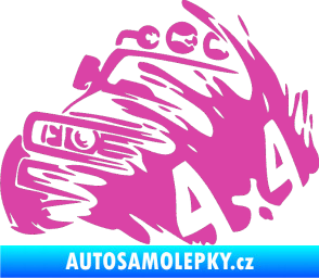 Samolepka Off Road 002 levá 4x4 růžová