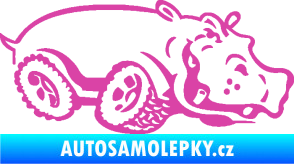 Samolepka Off Road 006 pravá hroch růžová