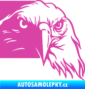 Samolepka Orel 010 pravá hlava růžová