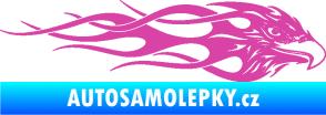 Samolepka Orel 016 pravá v plamenech růžová