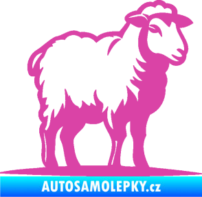 Samolepka Ovce 002 pravá růžová
