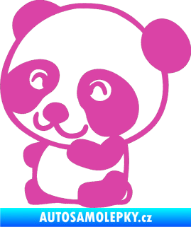 Samolepka Panda 002 levá růžová