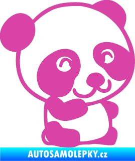 Samolepka Panda 002 pravá růžová