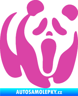 Samolepka Panda 014 pravá maska Vřískot růžová
