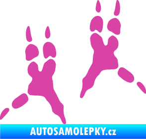 Samolepka Papoušek 008 stopy pravá růžová