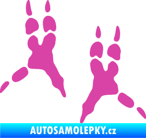 Samolepka Papoušek 008 stopy levá růžová