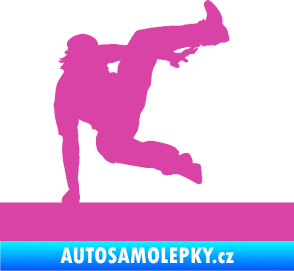 Samolepka Parkour 002 pravá růžová