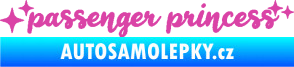 Samolepka Passenger Princess 002 nápis s hvězdičkami růžová