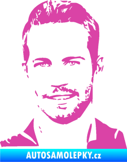 Samolepka Paul Walker 001 levá růžová