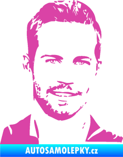 Samolepka Paul Walker 001 pravá růžová