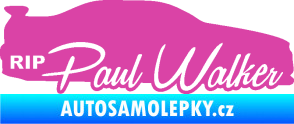 Samolepka Paul Walker 005 RIP růžová