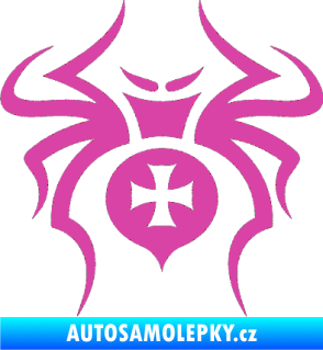 Samolepka Pavouk 003 křižák růžová