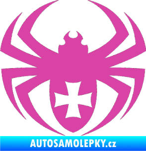 Samolepka Pavouk 004 křižák růžová
