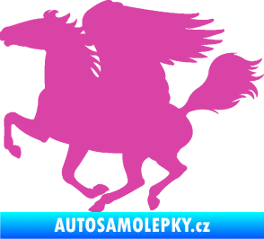 Samolepka Pegas 001 levá okřídlený kůň růžová