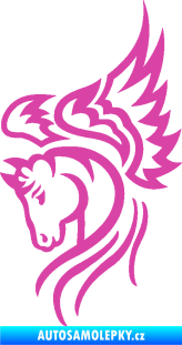 Samolepka Pegas 003 levá okřídlený kůň hlava růžová