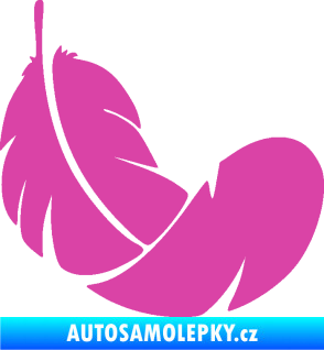 Samolepka Peříčko 008 pravá růžová