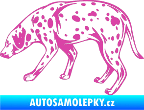 Samolepka Pes 001 levá Dalmatin růžová
