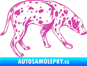 Samolepka Pes 001 pravá Dalmatin růžová