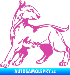 Samolepka Pes 011 levá růžová